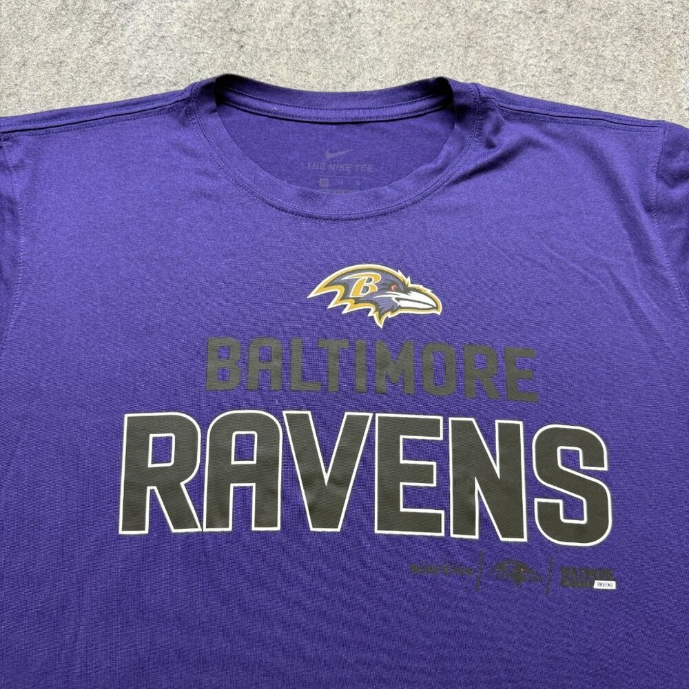 Baltimore Ravens Nike Performance T-Shirt Men XL Purple Training DRI-FIT Crew